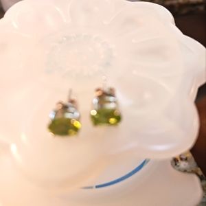 5x3MM All Natural Oval Peridot Stud Earrings .925 Sterling Silver NWOT NVR WORN